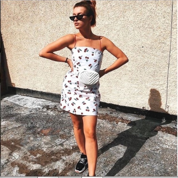 Cute Retro Vintage Cherry Mini Dress for Women - Picture 2 of 9